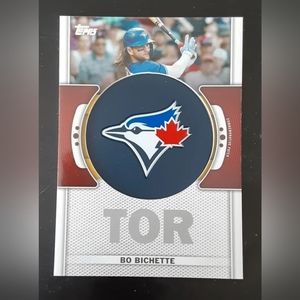 2023 Topps Series 1 Bo Bichette Commemorative Team Logo Patch Relic Card #TLP-BB